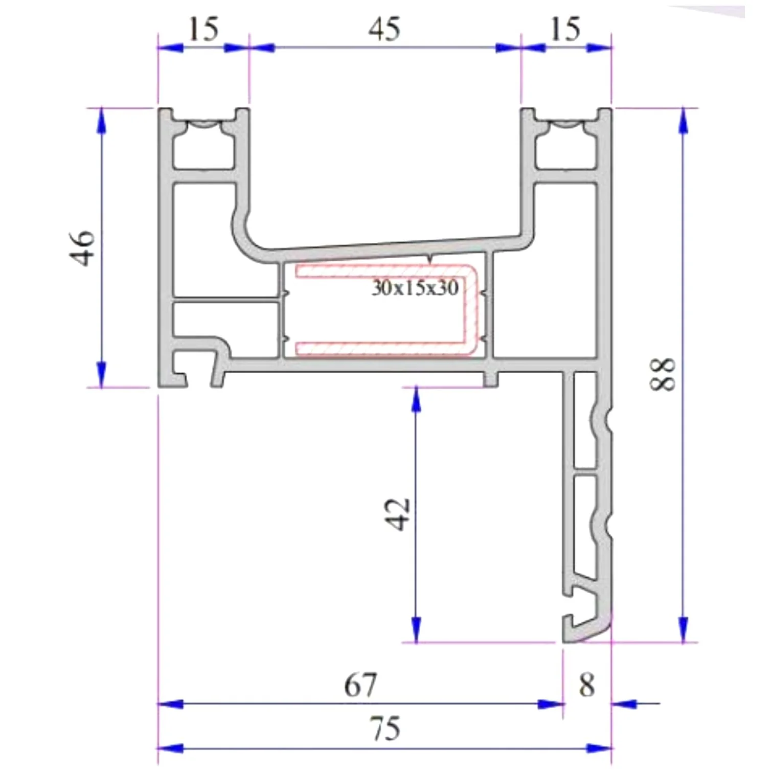 حلق جرار 2 مجرى ببار 5 سم وينتك UPVC