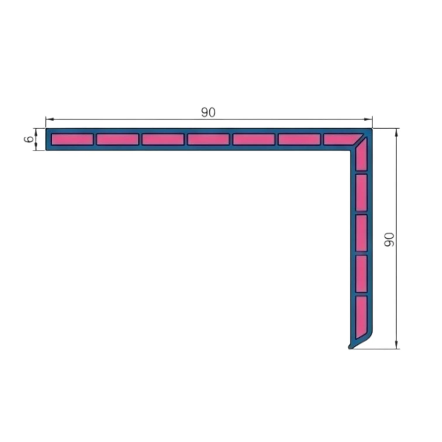 بار عريض 6×9 كومبن UPVC
