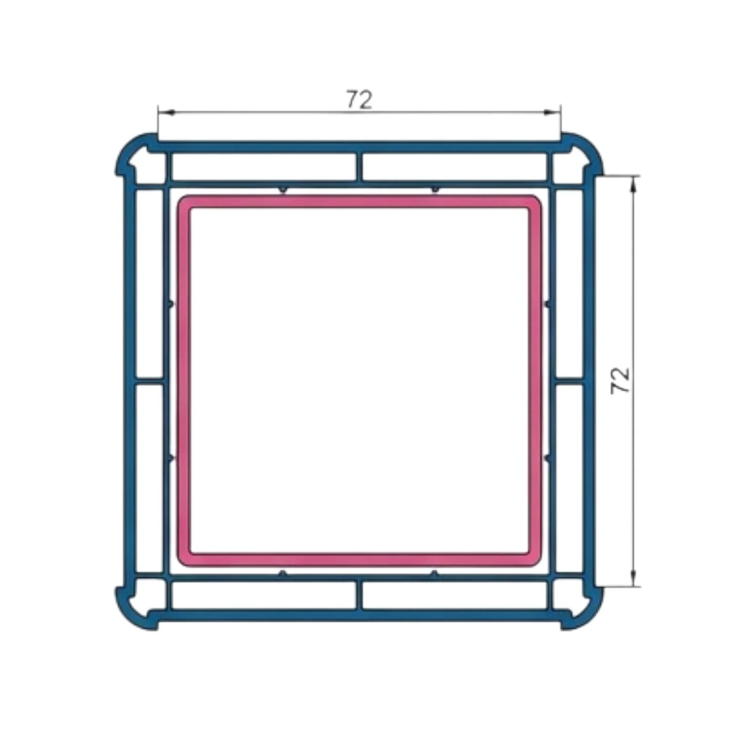 علبة 7.45×7.45 سم كومبن UPVC
