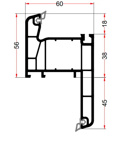 حلق مفصلي بار 4 سم إندربن UPVC