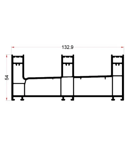 حلق جرار 3 مجرى زجاج إندربن UPVC