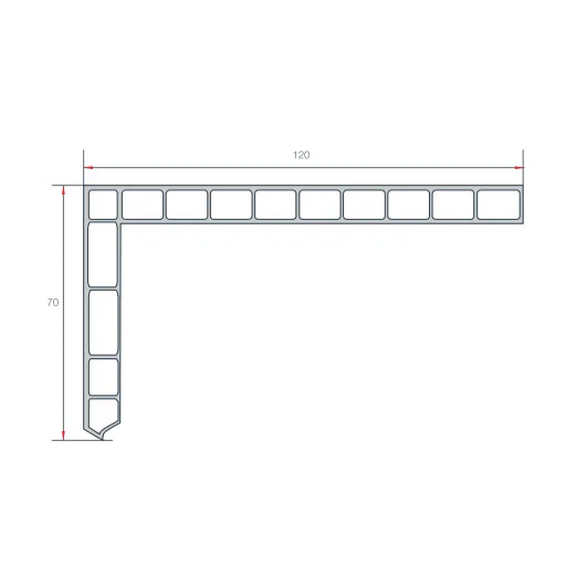 زاوية 7×12 سم إندربن UPVC